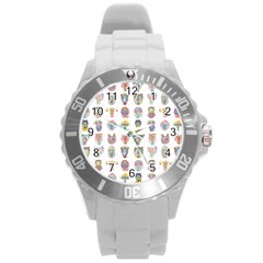 Female Reproductive System  Round Plastic Sport Watch (l)