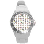 Female Reproductive System  Round Plastic Sport Watch (L) Front