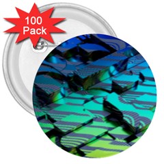 Digital Abstract 3  Buttons (100 Pack) 