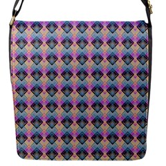 Pink And Blue Flap Closure Messenger Bag (s) by Sparkle