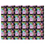 Blue Haired Girl Pattern Black Double Sided Flano Blanket (Medium)  60 x50  Blanket Back