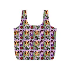 Purple Glasses Girl Pattern Lilac Full Print Recycle Bag (s)