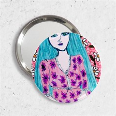 Blue Haired Girl Wall 2 25  Handbag Mirrors