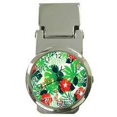 Tropical Leaf Flower Digital Money Clip Watches by Mariart