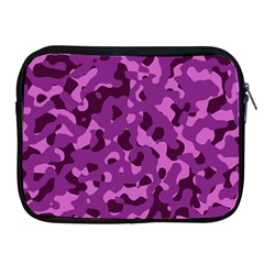 Dark Purple Camouflage Pattern Apple Ipad 2/3/4 Zipper Cases by SpinnyChairDesigns