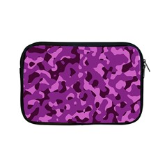 Dark Purple Camouflage Pattern Apple Ipad Mini Zipper Cases by SpinnyChairDesigns