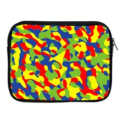 Colorful Rainbow Camouflage Pattern Apple Ipad 2/3/4 Zipper Cases by SpinnyChairDesigns