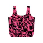 Black and Pink Camouflage Pattern Full Print Recycle Bag (S) Back