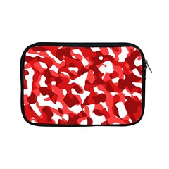 Red And White Camouflage Pattern Apple Ipad Mini Zipper Cases by SpinnyChairDesigns