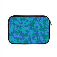 Blue Turquoise Teal Camouflage Pattern Apple Macbook Pro 15  Zipper Case