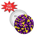 Purple and Yellow Camouflage Pattern 1.75  Buttons (100 pack)  Front