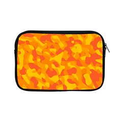Orange And Yellow Camouflage Pattern Apple Ipad Mini Zipper Cases by SpinnyChairDesigns