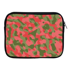 Pink And Green Camouflage Pattern Apple Ipad 2/3/4 Zipper Cases by SpinnyChairDesigns