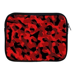 Red And Black Camouflage Pattern Apple Ipad 2/3/4 Zipper Cases by SpinnyChairDesigns