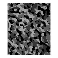 Grey And Black Camouflage Pattern Shower Curtain 60  X 72  (medium)  by SpinnyChairDesigns