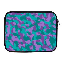 Purple And Teal Camouflage Pattern Apple Ipad 2/3/4 Zipper Cases by SpinnyChairDesigns