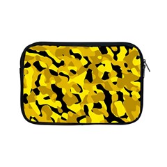 Black And Yellow Camouflage Pattern Apple Ipad Mini Zipper Cases by SpinnyChairDesigns