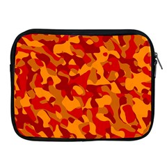 Red And Orange Camouflage Pattern Apple Ipad 2/3/4 Zipper Cases by SpinnyChairDesigns