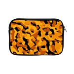 Orange and Black Camouflage Pattern Apple iPad Mini Zipper Cases Front