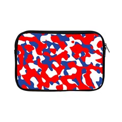 Red White Blue Camouflage Pattern Apple Ipad Mini Zipper Cases by SpinnyChairDesigns