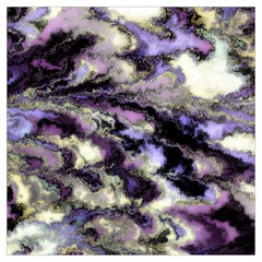 Purple Yellow Marble Long Sheer Chiffon Scarf 