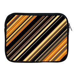Black And Yellow Stripes Pattern Apple Ipad 2/3/4 Zipper Cases by SpinnyChairDesigns