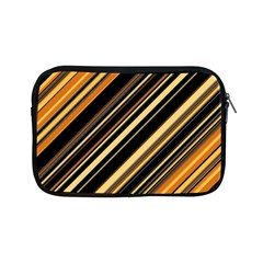 Black And Yellow Stripes Pattern Apple Ipad Mini Zipper Cases by SpinnyChairDesigns