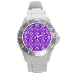 Geometric Galaxy Pattern Print Round Plastic Sport Watch (l)