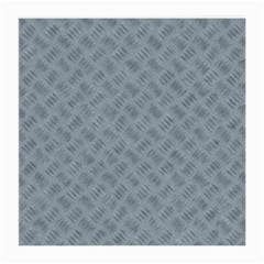Grey Diamond Plate Metal Texture Medium Glasses Cloth by SpinnyChairDesigns