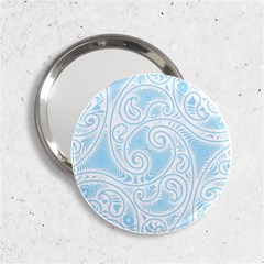 Light Blue And White Abstract Paisley 2 25  Handbag Mirrors