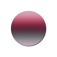 Blush Pink And Grey Gradient Ombre Color Rubber Coaster (round) 