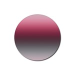 Blush Pink and Grey Gradient Ombre Color Rubber Coaster (Round)  Front