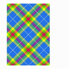 Clown Costume Plaid Striped Small Garden Flag (two Sides) by SpinnyChairDesigns