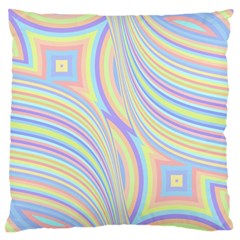 Pastel Color Stripes  Large Flano Cushion Case (two Sides)