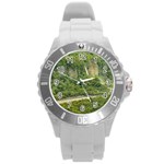 Amazonia Landscape, Banos, Ecuador Round Plastic Sport Watch (L) Front
