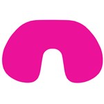 Neon Pink Color Travel Neck Pillow Back