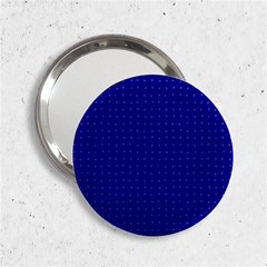 Navy Blue Color Polka Dots 2 25  Handbag Mirrors