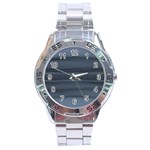 Faded Denim Blue Grey Ombre Stainless Steel Analogue Watch Front