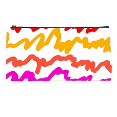 Multicolored Scribble Abstract Pattern Pencil Case by dflcprintsclothing