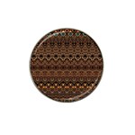 Boho Brown Gold Hat Clip Ball Marker (10 pack) Front
