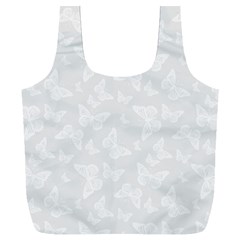 Wedding White Butterfly Print Full Print Recycle Bag (xxxl) by SpinnyChairDesigns