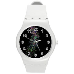 Galaxy Space Round Plastic Sport Watch (m)