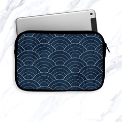 Blue Sashiko Pattern Apple Ipad Mini Zipper Cases