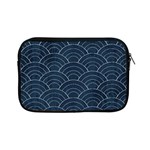 Blue Sashiko pattern Apple iPad Mini Zipper Cases Front