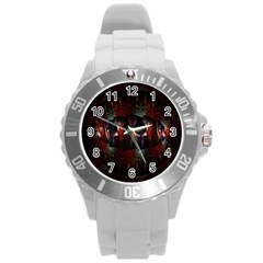 Twist Flower Round Plastic Sport Watch (l)