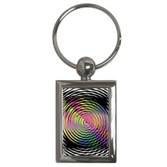 Rainbowwaves Key Chain (rectangle) by Sparkle