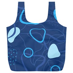 Abstract Blue Pattern Design Full Print Recycle Bag (xxxl) by brightlightarts