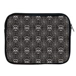 Skull And Spider Web On Dark Background Apple iPad 2/3/4 Zipper Cases Front