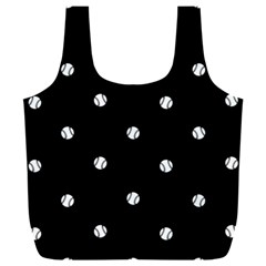 Black And White Baseball Motif Pattern Full Print Recycle Bag (xxxl) by dflcprintsclothing