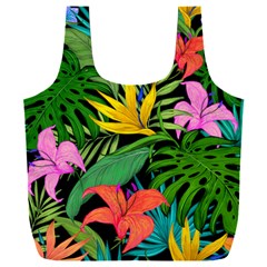 Tropical Greens Leaves Full Print Recycle Bag (xxxl) by Alisyart